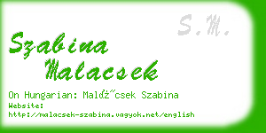 szabina malacsek business card